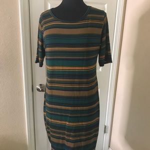 LuLaroe xl Julia Striped Gently Used
